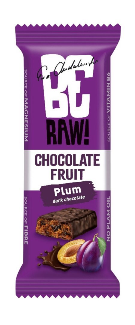 Baton BeRAW, śliwkowy, 40g