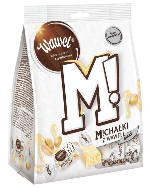 Cukierki czekoladowe WAWEL, Michałki Zamkowe, białe, 245g