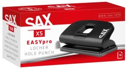 Dziurkacz SAX 158 EasyPro XS, dziurkuje do 10 kartek, czarny