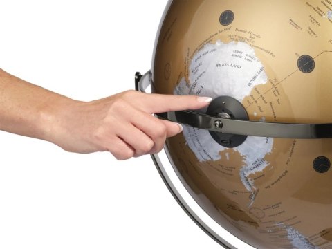 Globus TROIKA Apollo Light Flex, śr. 43 cm, wys. 1,32 m, dotykowy, srebrny