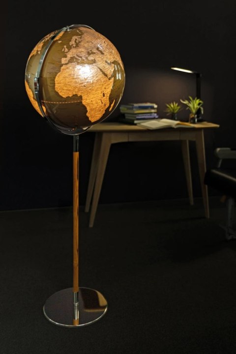 Globus TROIKA Apollo Light Flex, śr. 43 cm, wys. 1,32 m, dotykowy, srebrny