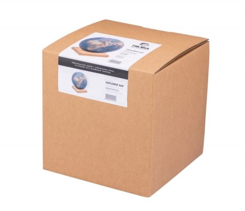 Globus TROIKA Explorer 360, śr. 25 cm, dębowa podstawa, fizyczny, granatowy