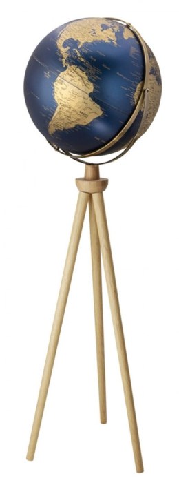 Globus TROIKA Sputnik, na stojaku, śr. 43 cm, wys. 1,40 m, niebiesko-złoty