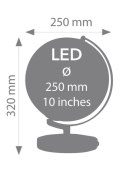 Globus TROIKA Terra Light, śr. 25 cm, oświetlenie, błyszczący, niebiesko-zielony