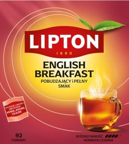 Herbata LIPTON czarna, English Breakfast, 92 torebki, krótki termin ważności