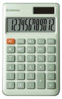 Kalkulator biurowy DONAU TECH, 12-cyfr. wyświetlacz, funkcja pierw., GT, wym. 137x84 mm, zielony