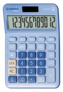 Kalkulator biurowy DONAU TECH, 12-cyfr. wyświetlacz, funkcja pierw., GT, wym. 175x126 mm, niebieski