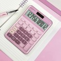 Kalkulator biurowy DONAU TECH, 12-cyfr. wyświetlacz, funkcja pierw., GT, wym. 175x126 mm, różowy