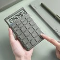 Kalkulator biurowy DONAU TECH, 12-cyfr. wyświetlacz, funkcja pierw., wym. 137x84 mm, zielony