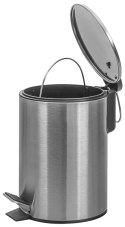 Kosz ze stopką Donau Home Modern, wolnoopadający, 3l, srebrny mat