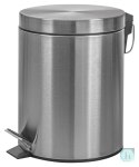 Kosz ze stopką Donau Home, wolnoopadający, 20l, srebrny mat