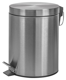 Kosz ze stopką Donau Home, wolnoopadający, 20l, srebrny mat