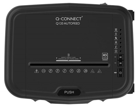 Niszczarka Q-CONNECT Q120, z automatycznym podajnikiem, czarna
