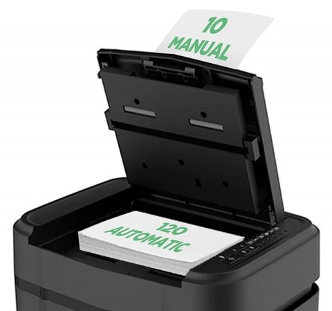 Niszczarka Q-CONNECT Q120, z automatycznym podajnikiem, czarna