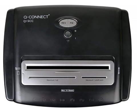Niszczarka Q-CONNECT Q15CC, czarna