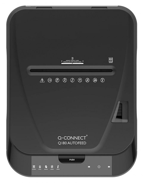 Niszczarka Q-CONNECT Q180, z automatycznym podajnikiem, czarna