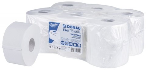 Papier toaletowy celulozowy DONAU PROFESSIONAL Jumbo, 2-warstwowy, 480 listków, 12szt., biały