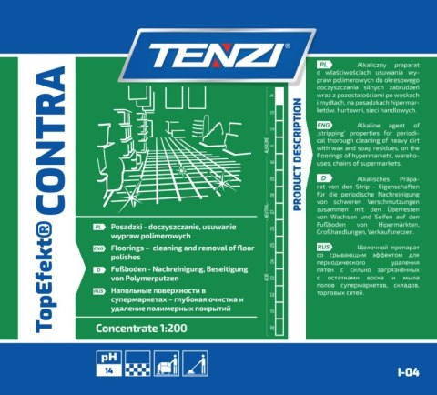 Płyn do mycia posadzek przemysłowych TENZI, Topefekt Contra, 10l
