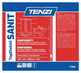 Środek do czyszczenia łazienek sanitariatów TENZI, Topefekt Sanit, 5l
