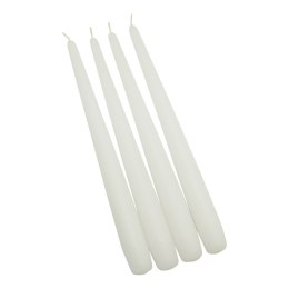 Świeca stołowa stożkowa DONAU HOME, 22x240mm, 4 szt., biała