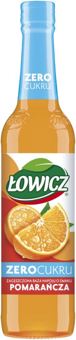 Syrop owocowy ŁOWICZ, pomarańczowy zero, 400ml