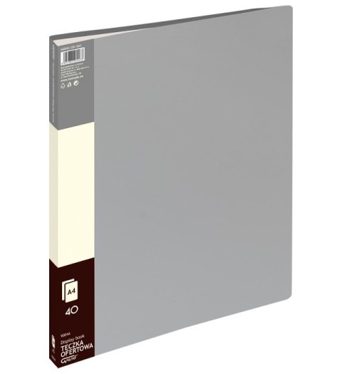 Teczka ofertowa 9004A, szary, 40 koszulek GRAND 120-1823