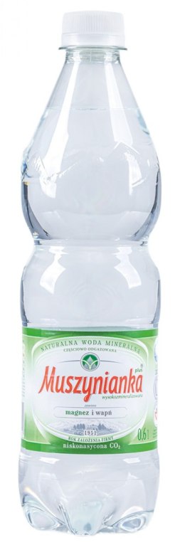 Woda MUSZYNIANKA, niegazowana, 0,6l, kaucja