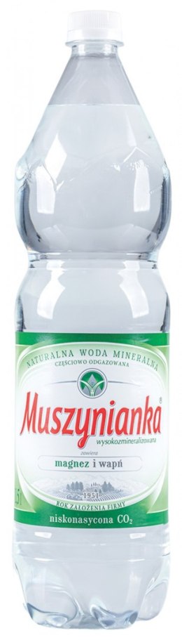 Woda MUSZYNIANKA, niegazowana, 1,5l, kaucja
