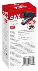 Zszywacz SAX 359 EasyPro M, zszywa do 20 kartek, 24/6, 26/6, czarny