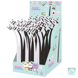 Długopis żelowy KEYROAD Bounce Buddies, 0,5mm, wkład czarny, pakowane na displayu, mix kolorów
