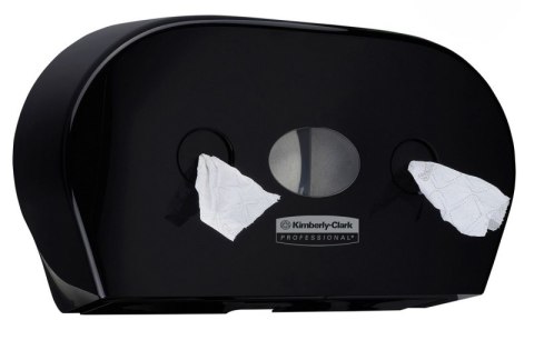 Dozownik podwójny do papieru toaletowego KIMBERLY-CLARK, 7187, centralne odwijanie, czarny