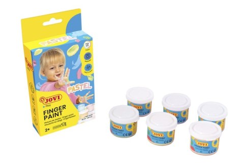 Farby do malowania palcami JOVI, 5x35 ml, mix kolorów