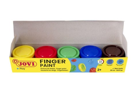 Farby do malowania palcami JOVI, 5x35 ml, mix kolorów