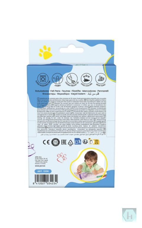 Flamastry dla maluchów JOVI My First, 6 szt., mix kolorów