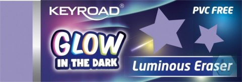 Gumka do ścierania KEYROAD Luminous, fluorescencyjna, pakowane na displayu, mix kolorów