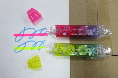 Korektor i zakreślacz w taśmie KEYROAD Jelly Gel, blister
