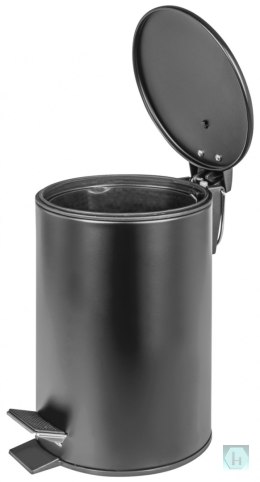Kosz ze stopką DONAU HOME Modern, wolnoopadający, 3l, czarny