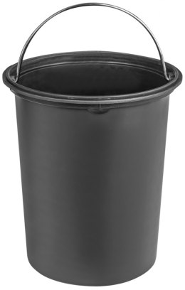Kosz ze stopką Donau Home, wolnoopadający, 12l, srebrny mat