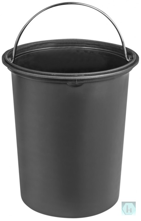 Kosz ze stopką Donau Home, wolnoopadający, 20l, srebrny mat