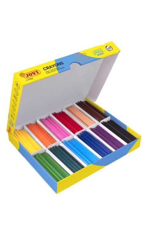 Kredki plastikowe JOVI Large Easy Grip, sześciokątne, 300 szt., mix kolorów