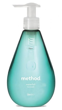Płyn do mycia rąk METHOD Waterfall, butelka z pompką, 354ml, turkusowy