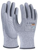Rękawice antyprzecięciowe DONAU SAFETY DS-PU Anti-Cut C, rozm. 11, jasnoszary