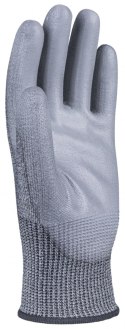 Rękawice antyprzecięciowe DONAU SAFETY DS-PU Anti-Cut D, rozm. 7, ciemnoszary