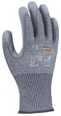 Rękawice antyprzecięciowe DONAU SAFETY DS-PU Anti-Cut D, rozm. 8, ciemnoszary