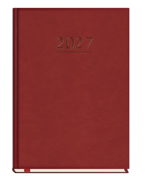 Terminarz Popularny A5 2027, bordo, kalendarz 1 tydzień na 2 stronach, Michalczyk i Prokop T-209V-B
