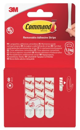 Uniwersalne paski samoprzylepne COMMAND™ (17021-8-EU), usuwalne, średnie, 8 pasków