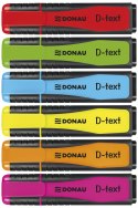 Zakreślacz fluorescencyjny DONAU D-Text, 1-5mm (linia), 6szt., mix kolorów