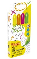 Zakreślacze żelowe JOVI, neonowe, 4 szt., mix kolorów
