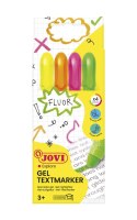 Zakreślacze żelowe JOVI, neonowe, 4 szt., mix kolorów
