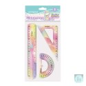 Zestaw geometryczny KEYROAD Glitter, elastyczny, 3 elem., blister